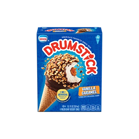 Vanilla Caramel Sundae Cones Official Drumstick