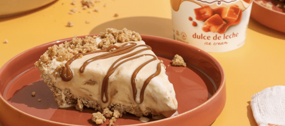 Dulce de Leche Ice Cream Pie with Pretzel Crust This sweet and salty treat was inspired by a South American favorite, and might be your next favorite too.