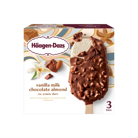 Vanilla Milk Chocolate Almond Ice Cream Bar | Häagen-Dazs®